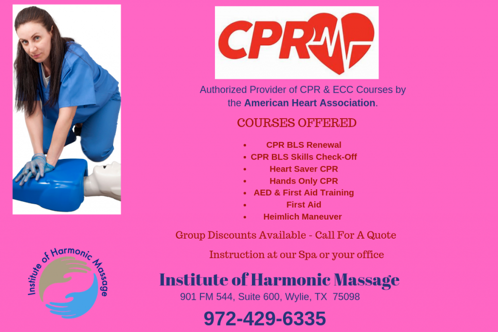 Institute of Harmonic Massage CPR Classes